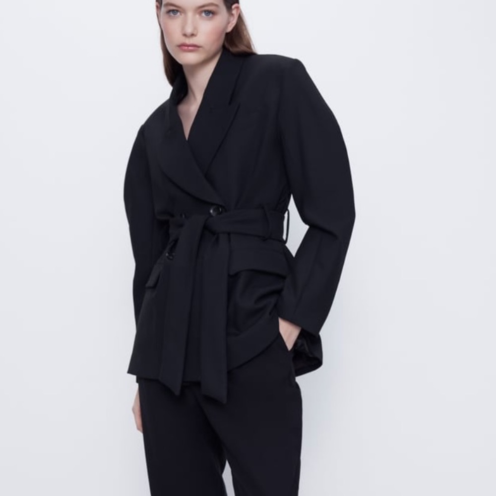Zara voluminous sleeve blazer